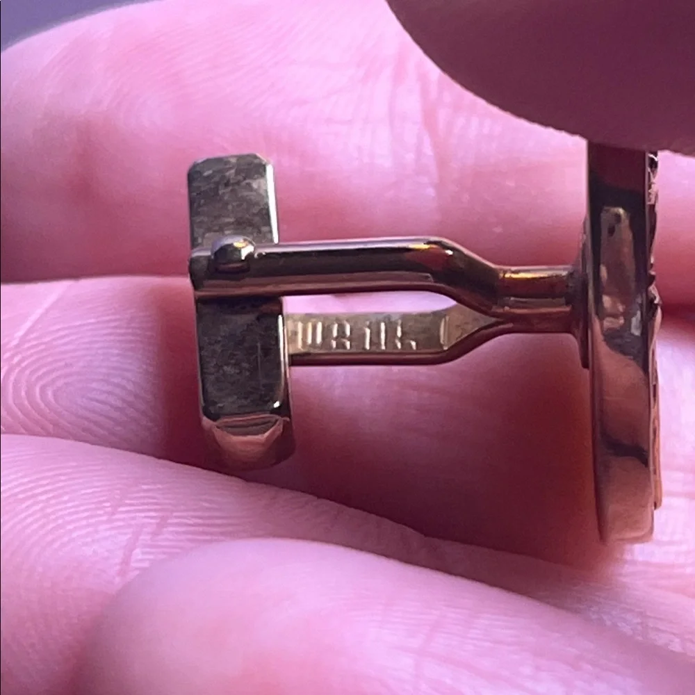 Swank Saint Christopher Cuff Links Gold Tone. Catholic